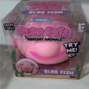 Plop Pets Blob - Blob  Pink Fish Jumbo Squishy Animals
